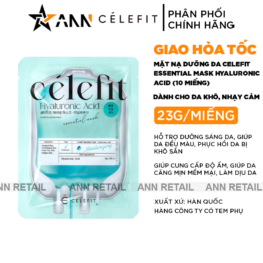 Mặt Nạ Cấp Ẩm Celefit Essential Mask Hyaluronic Acid 23g 10 Miếng - Dành Cho Da Khô Thiếu Ẩm - 8809497562525