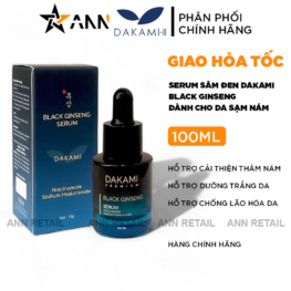 Serum Sâm Đen Dakami Black Ginseng Giảm Nám Trắng Da 15g - Phiên Bản Mới - SDBGMOI