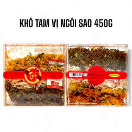 Hộp Quà Tết Khô Tam Vị Ngôi Sao 450g - Hộp Ngôi Sao Lớn - KTVHNSL450