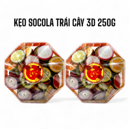 Hộp Hộp Socola Trái Cây 3D Bát Giác 250G Hộp Tết - STC3DHBG250