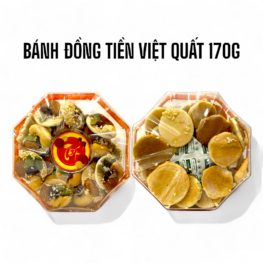 Hộp Bánh Đồng Tiền Việt Quất Bác Giác 170G Hộp Tết - BDTVQHBG170