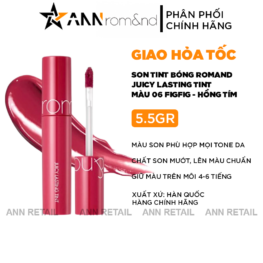 Son Tint Bóng Romand Juicy Lasting Tint 06 Fig Fig - Màu Hồng Tím - 8809625240271