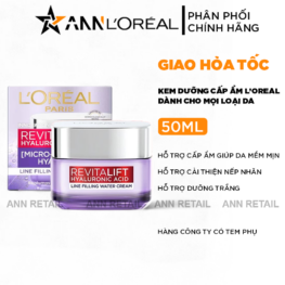 Kem Dưỡng Siêu Cấp Ẩm Loreal Paris Revitalift Hyaluronic Acid Line Filling Water 50ml - 6923700981209