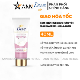 Serum Khử Mùi Dưỡng Trắng Dove 3% Niacinamide + 10x Collagen Tuýp Màu Tím 40ml - 4800888210401