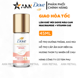 Lăn Khử Mùi Dưỡng Trắng Dove 3% Niacinamide + 10x Vitamin C&E Chai Màu Cam 45ml - 4800888281678