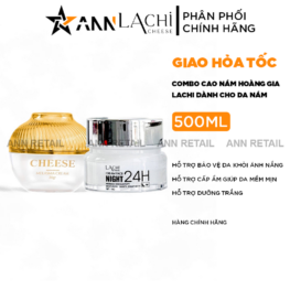 Combo Kem Face Giảm Nám Trắng Da Lachi Cheese (Kem Face Nám 20g + Kem Face Ban Đêm 24H 10g) NT Cosmetics - CBKFNLC