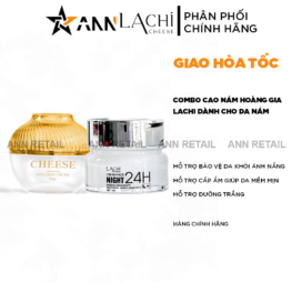 Combo Kem Face Giảm Nám Trắng Da Lachi Cheese (Kem Face Nám 20g + Kem Face Ban Đêm 24H 10g) NT Cosmetics - CBKFNLC