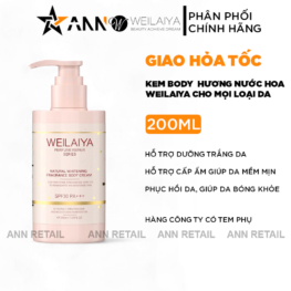 Kem Body Trắng Da Weilaiya Hương Nước Hoa Natural Fragrance Body Cream SPF30 PA+++ 200ml - 6971025881391