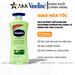 Sữa Dưỡng Thể Vaseline Intensive Care Soothing Hydration Màu Xanh Lá 725ml - Hàng Xách Tay - 8901030912993