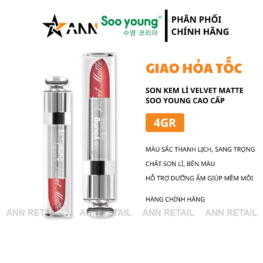 Son Kem Nhung Lì Soo Young Velvet Matte 4g - 5 Màu Quyến Rũ Thời Thượng - 8938532152350