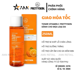 Nước Hoa Hồng Prettyskin The Pure Jeju Tangerine Vita C Toner 250ml - 8809733216403