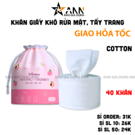 Khăn Giấy Khô Rửa Mặt Tấy Trang - Giấy Lau Mặt Dùng 1 Lần 40 Khăn - KGK01