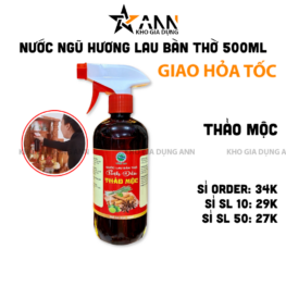 Nước Lau Bàn Thờ Tinh Dầu Thảo Mộc Lau Sạch Bụi Bẩn 500ml - NLBT01