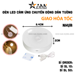 Đèn Ngủ Tròn - Đèn Led Cảm Ứng Chuyển Động Dán Tường 8,4x2cm - DNCU01