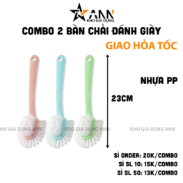 Combo 2 Bàn Chải Vệ Sinh Giày Dép Nhỏ Gọn 23cm - BCVSG01