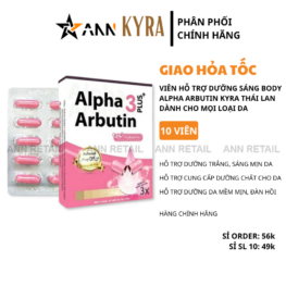 Viên Bột Kích Trắng Body Kyra Alpha Arbutin 3 Plus+ Thái Lan - Hộp 10 Viên - 1016010053894