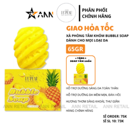 Xà Bông Tắm Trắng Body Khóm Bubble Soap 65g Le Peau - Combo 2 (1 Khóm + Tặng 1 Khóm) - XBTTBK