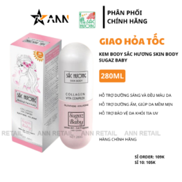 Kem Body Sắc Hương Skin Body Sugaz Baby Hình Viên Thuốc 280ml - 8938508348718