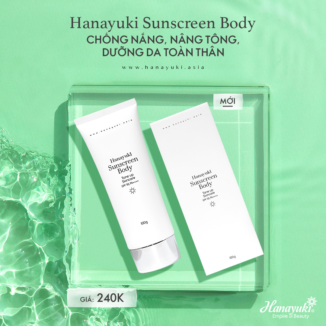 Kem Chống Nắng Hanayuki Sunscreen Body  Tone Up Skincare - Kem Chống Nắng Nâng Tông Cho Body Hanayuki